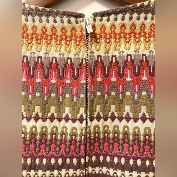 A-line sleeveless mini dress.  70’s style.  Beautiful colors! - Picture 6 of 7